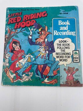Vintage 1981 Little Red Riding Hood Book NO Record By Peter Pan With Illustratio